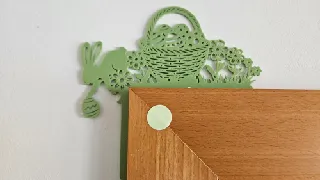 Easter Bunny & Egg Basket - Door / Frame Corner Decoration