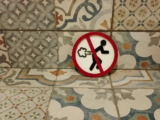 Signalétique humour interdit de péter