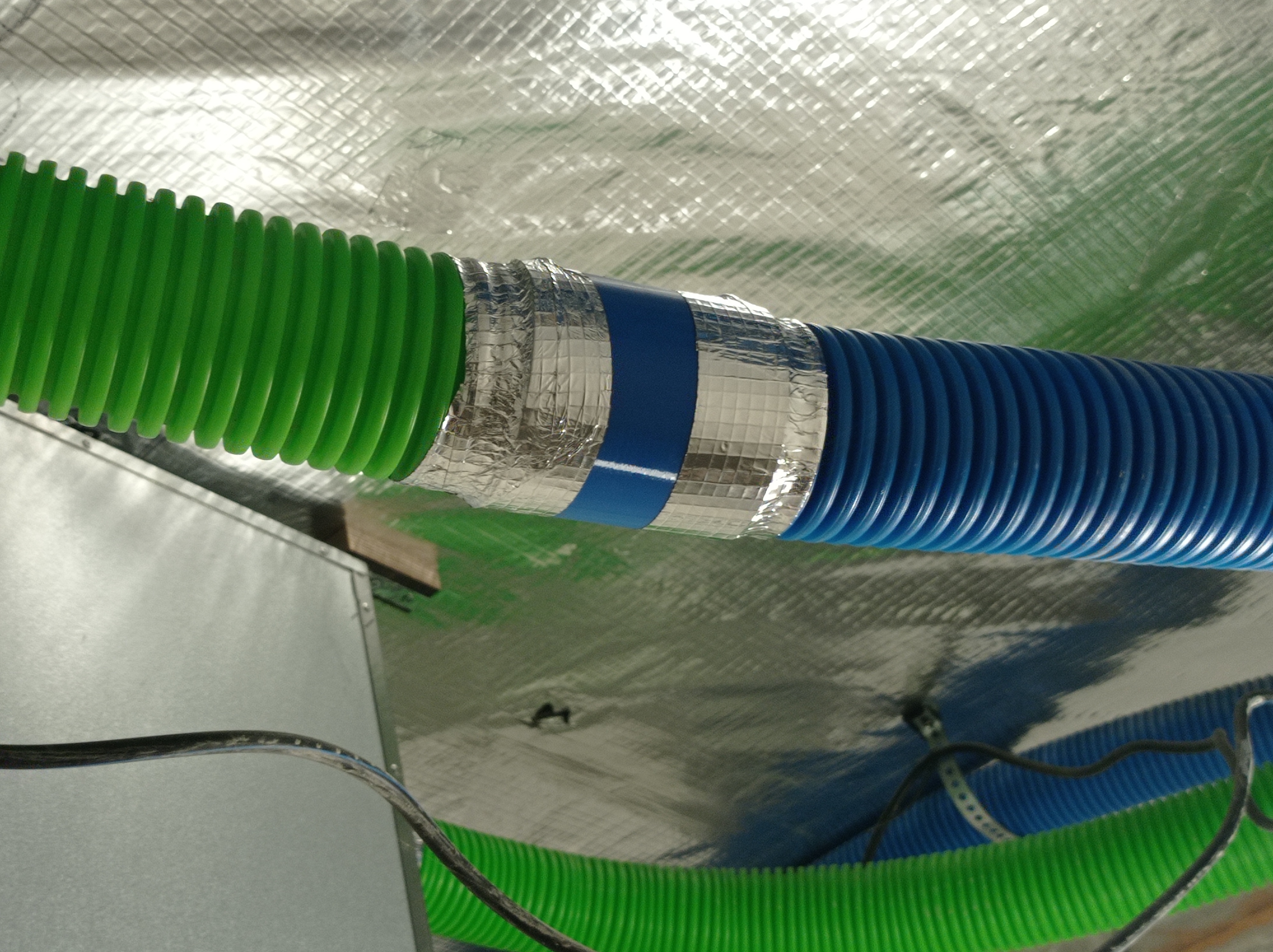 coupling, cap for flex air pipe 75mm/Spojka a zátky pro hadici vzduchotechniky 75mm