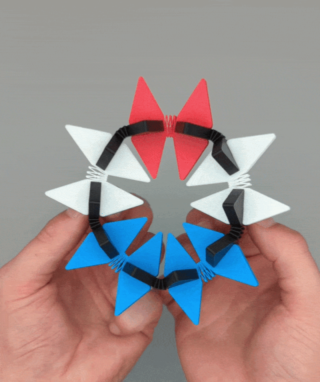 Compact LET Joint Kaleidocycle 4th of July Firework