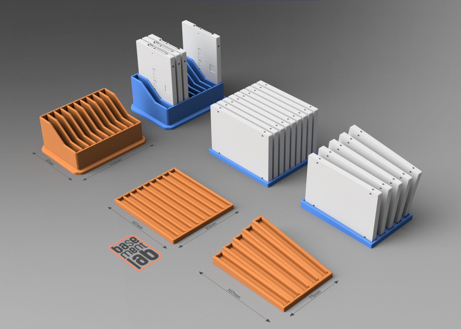 SDD - HDD 2.5 Storage Tray x5 / x9 / x10 slots - Basetta per HDD-SDD a 5/9/10 posizioni
