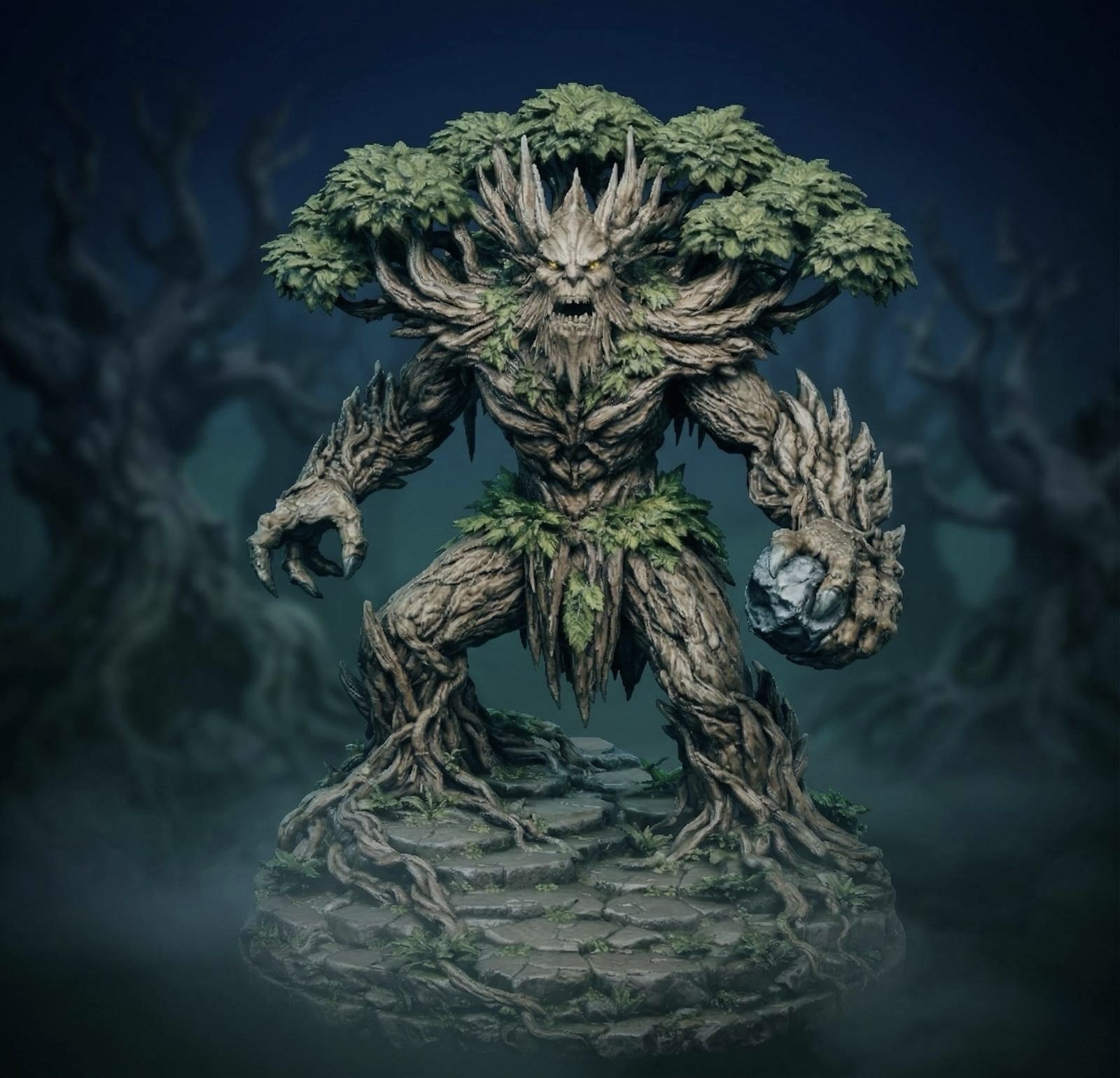Bloodbound Realms  – Elves – Ancient Ent Guardian (Dark Fantasy 3D Printable Miniature STL)
