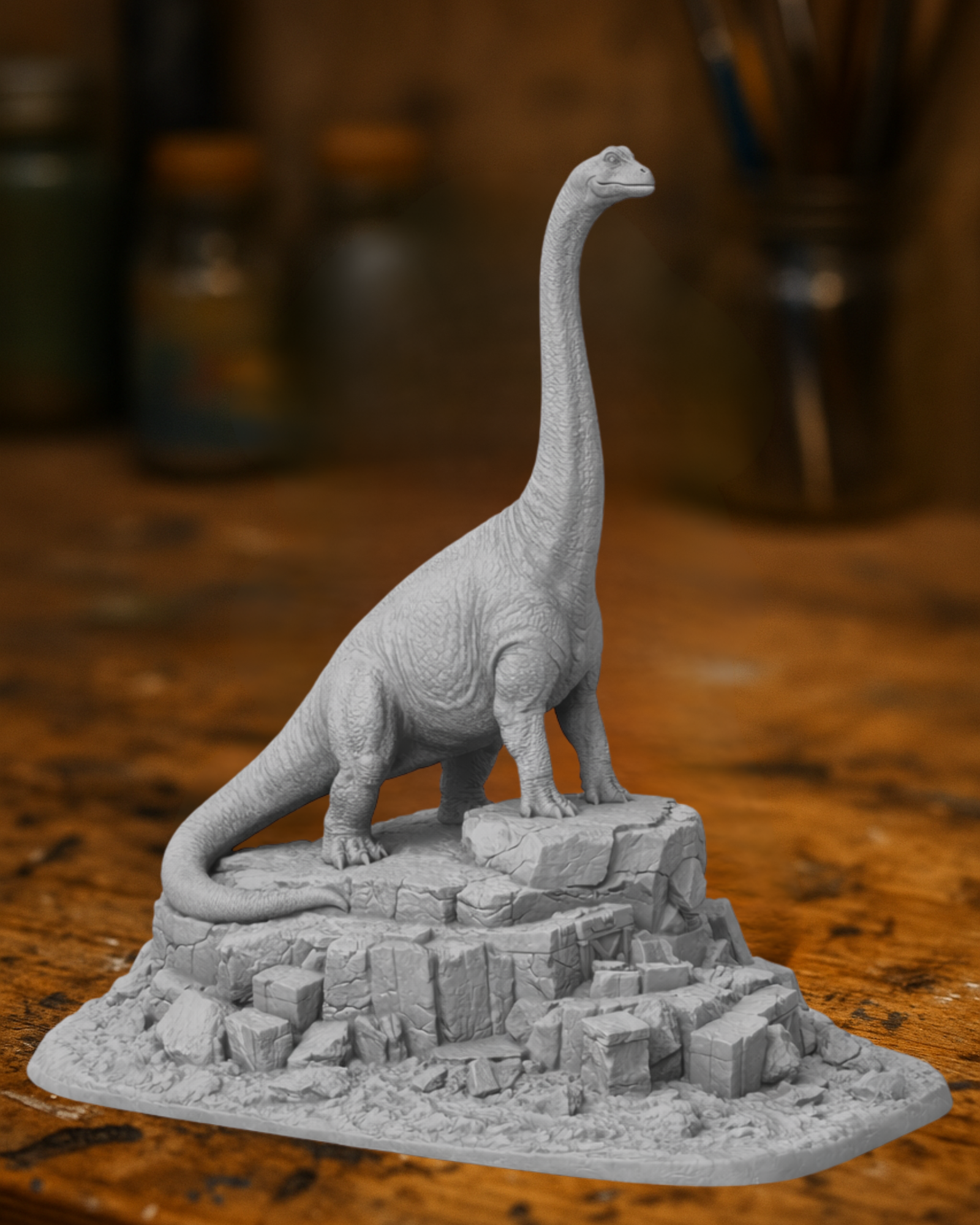 Brachiosaurus Cliff Diorama – Majestic Dinosaur Display