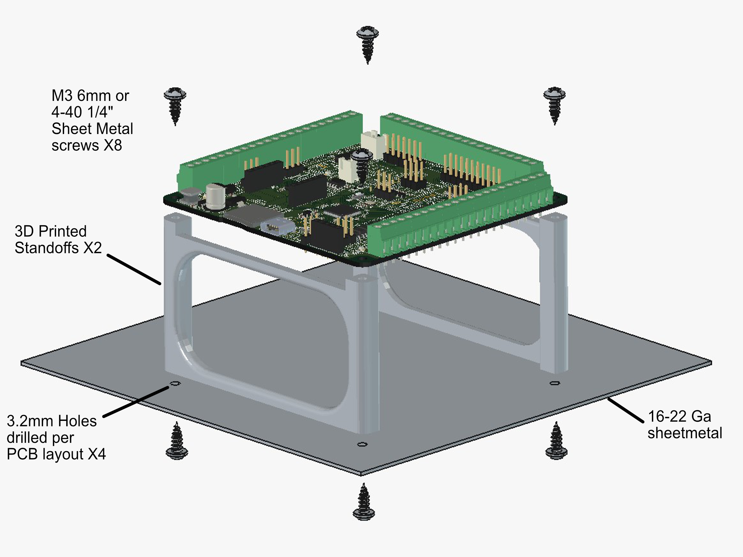Brookwood Design CNC controller board risers