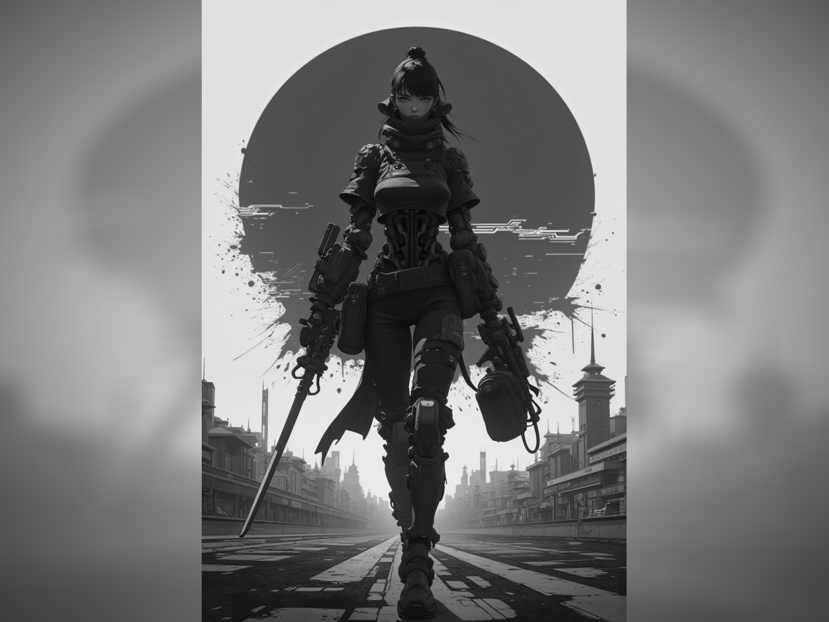 Huntress on Rail Hueforge