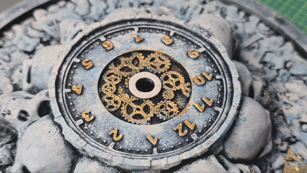 Miniatura 3 do modelo 3D Gothic Skull Clock