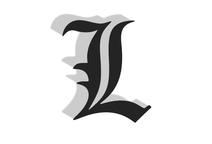 L Death Note Decor