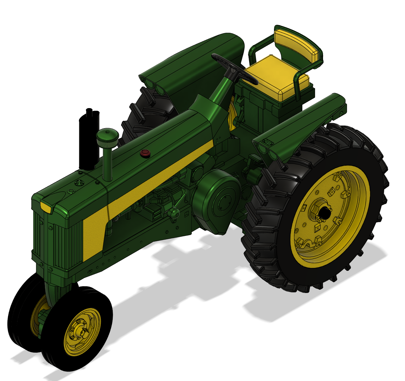 John Deere 530 Tractor - 1:8th Scale