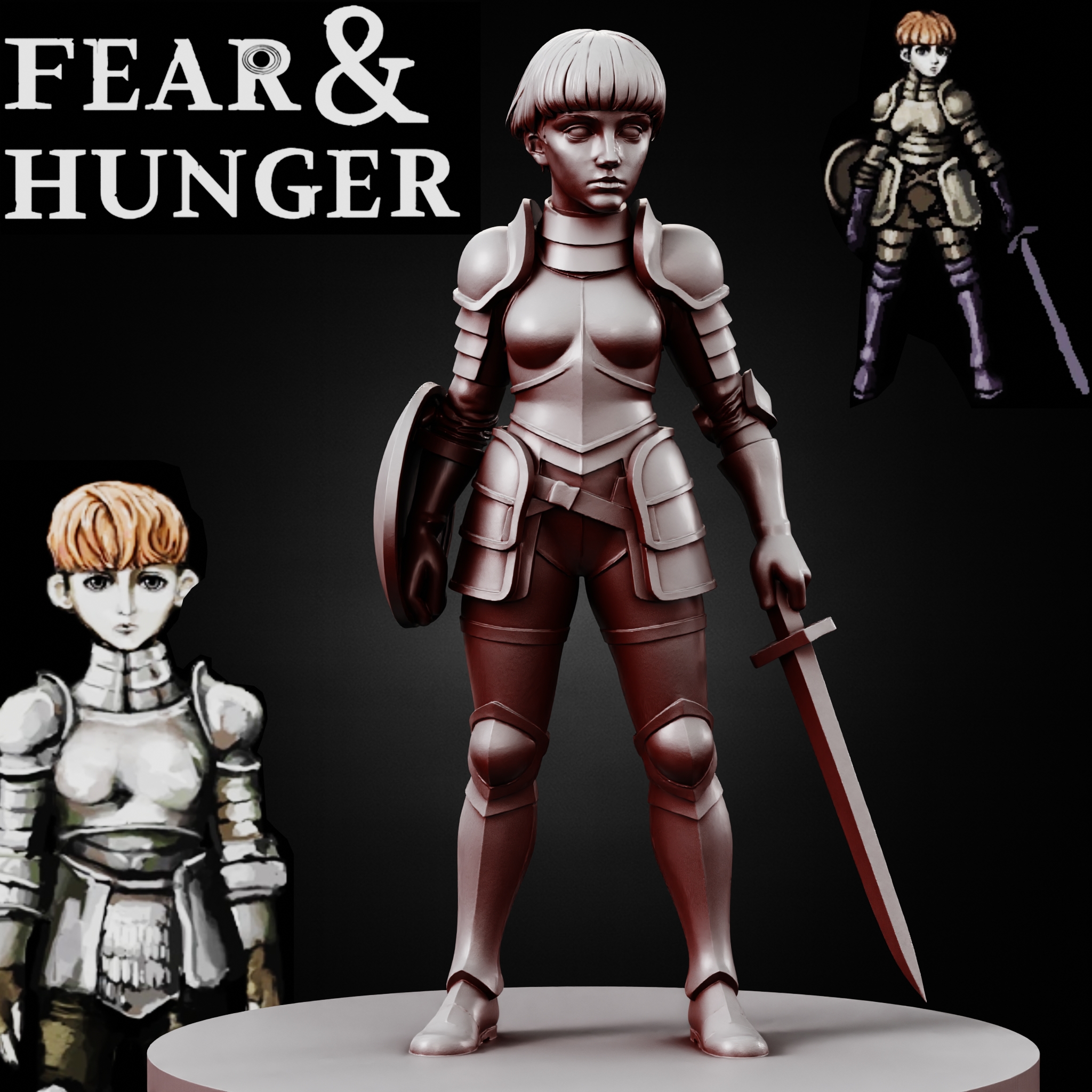 D'ARCE FEAR AND HUNGER TABLETOP D&D RPG darce miniature figurine – scale STL Fan Art