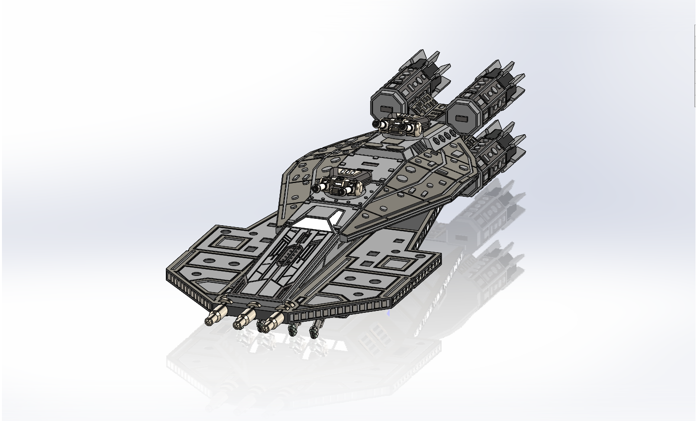 Mandalorian Style Cruiser / Drop Ship Starwars Armada Scale aprox.