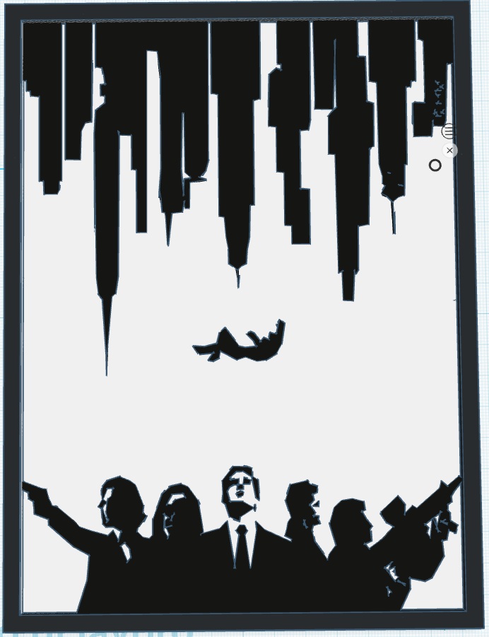 Inception Wall Plaque – Falling Dream Silhouette 15x20cm