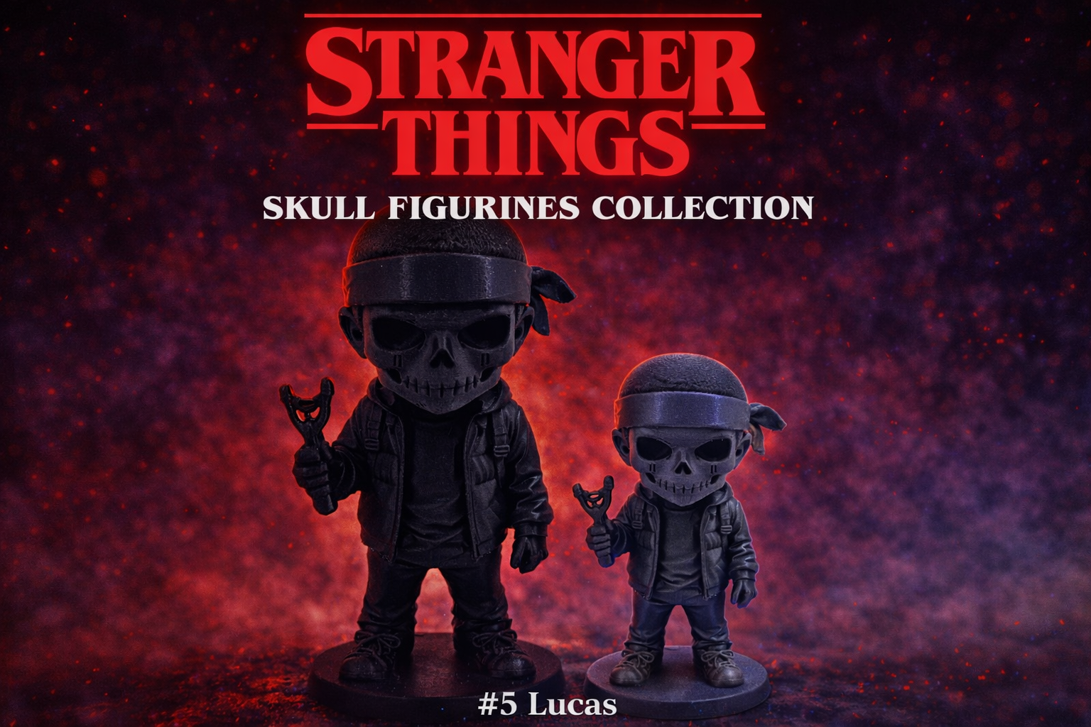 Stranger Things Skull Figurines Bundle #5 Lucas