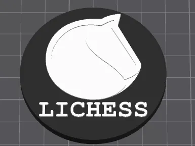 Ficha/Moneda con el logotipo de Lichess