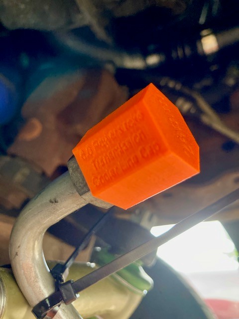 Ford Super Duty Transmission Cooler Line Caps (at radiator)