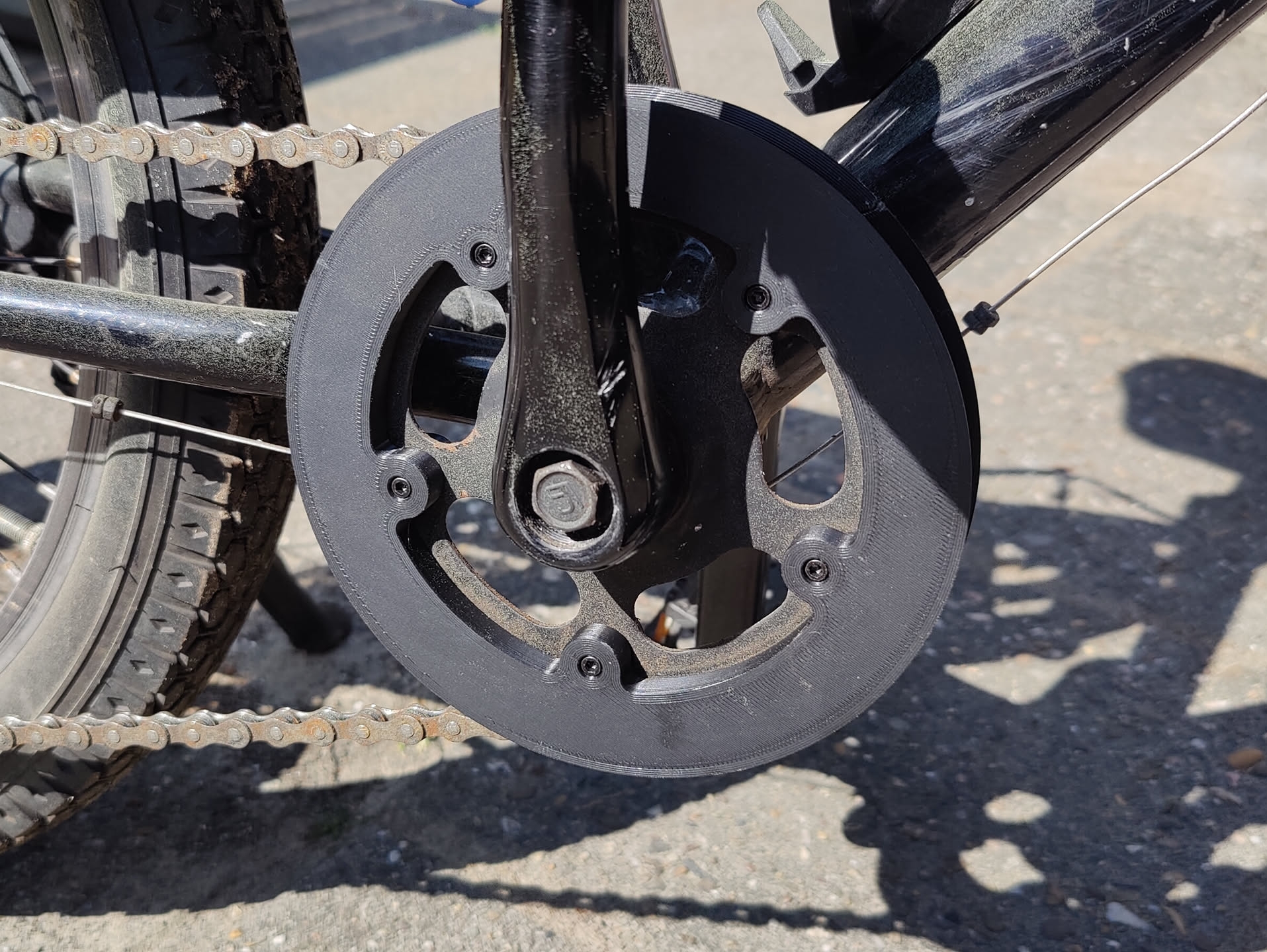 Parametric MTB bash guard ring/chain disc
