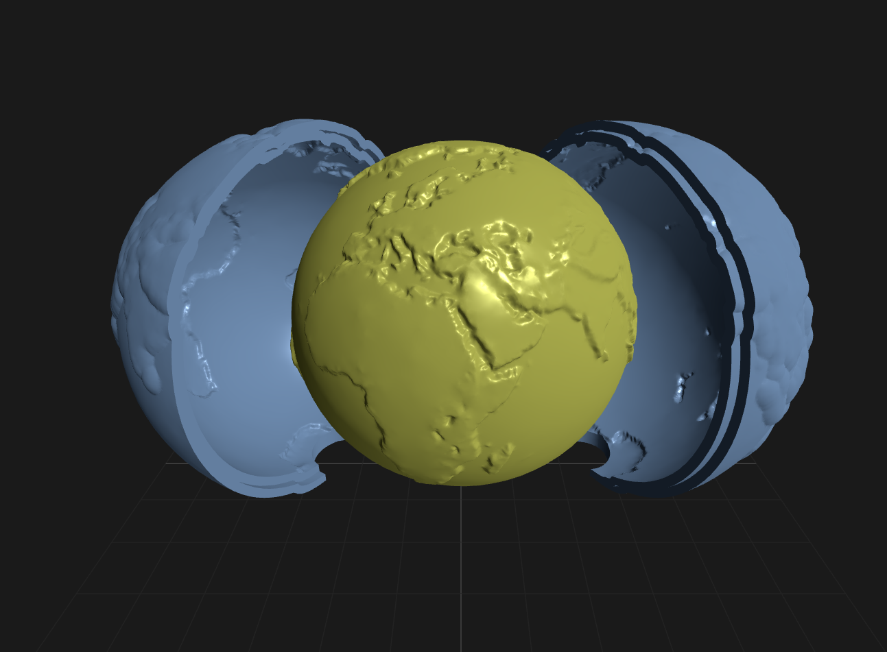 Casting Mold of planet Earth