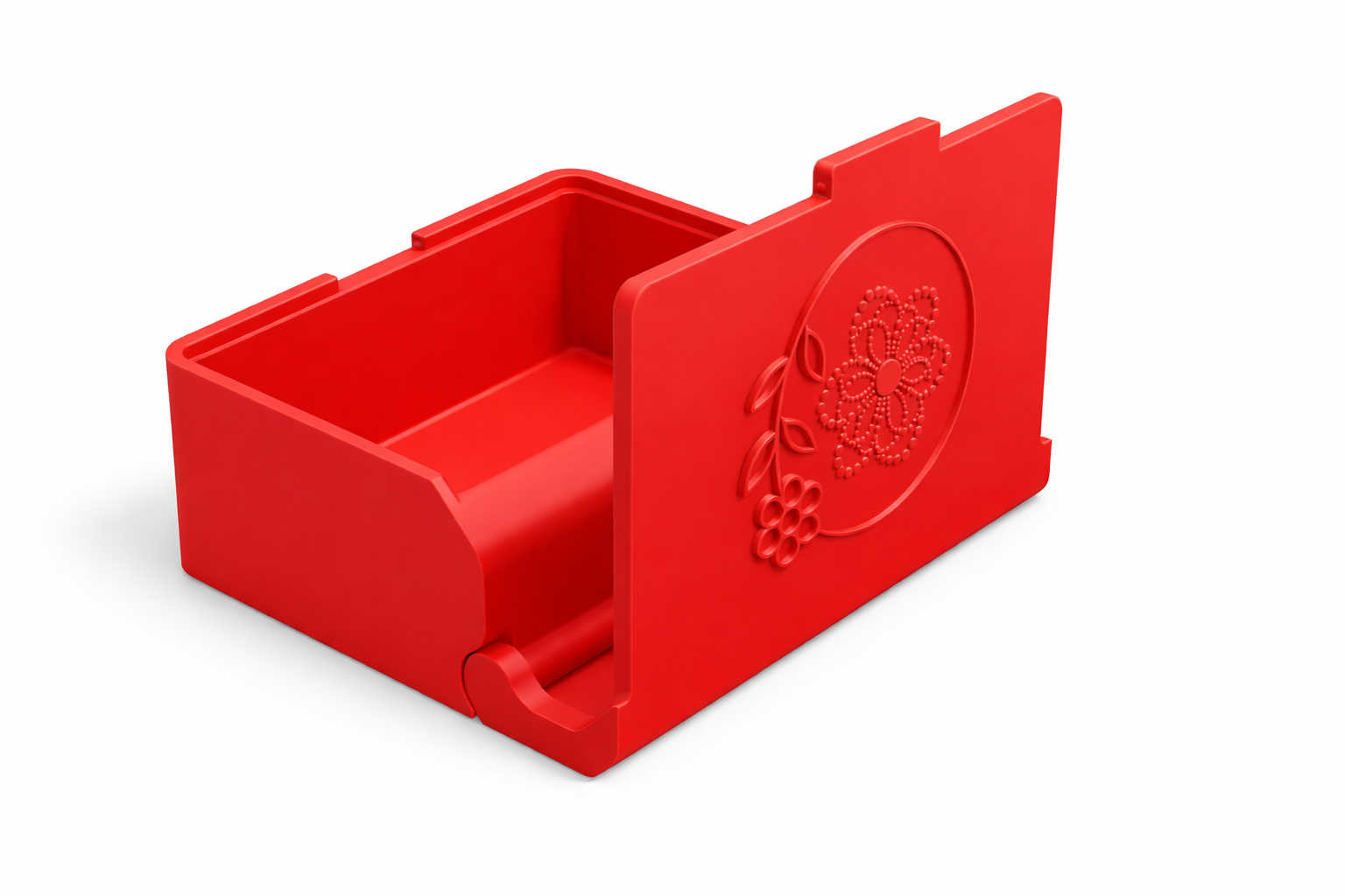 Print-in-Place Floral Hinged Box (No Assembly)