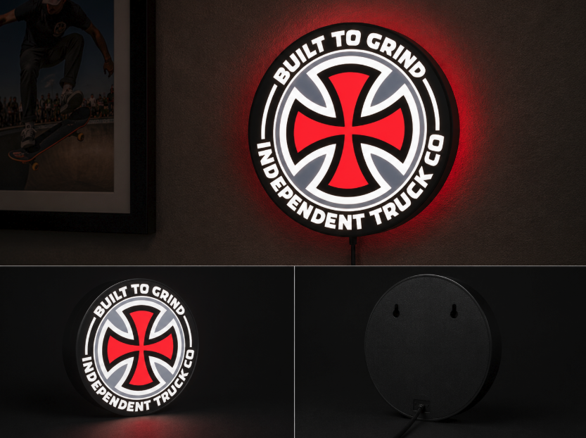 Independant Trucks Skateboarding  LED Light Box | Multi-Color 3D Printable STL