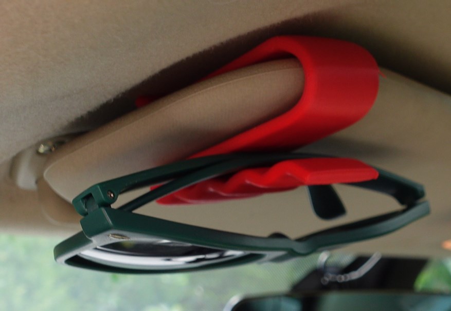 Sunglasses holder for sun visor in car 3D model thumbnail