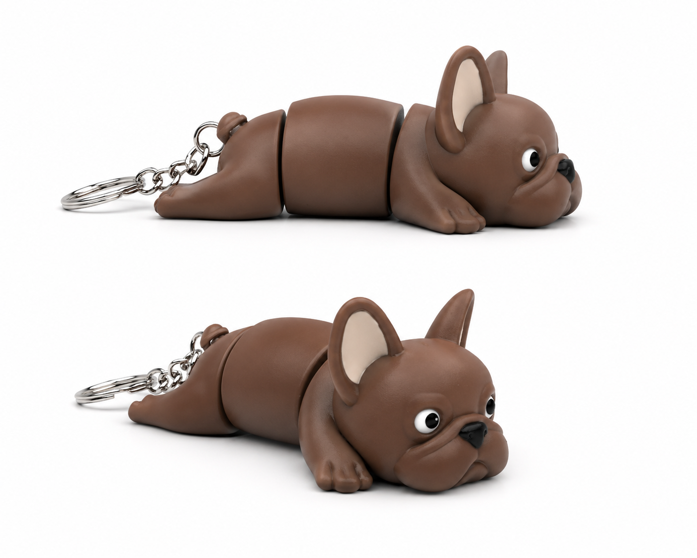 Articulated French Bulldog Keychain