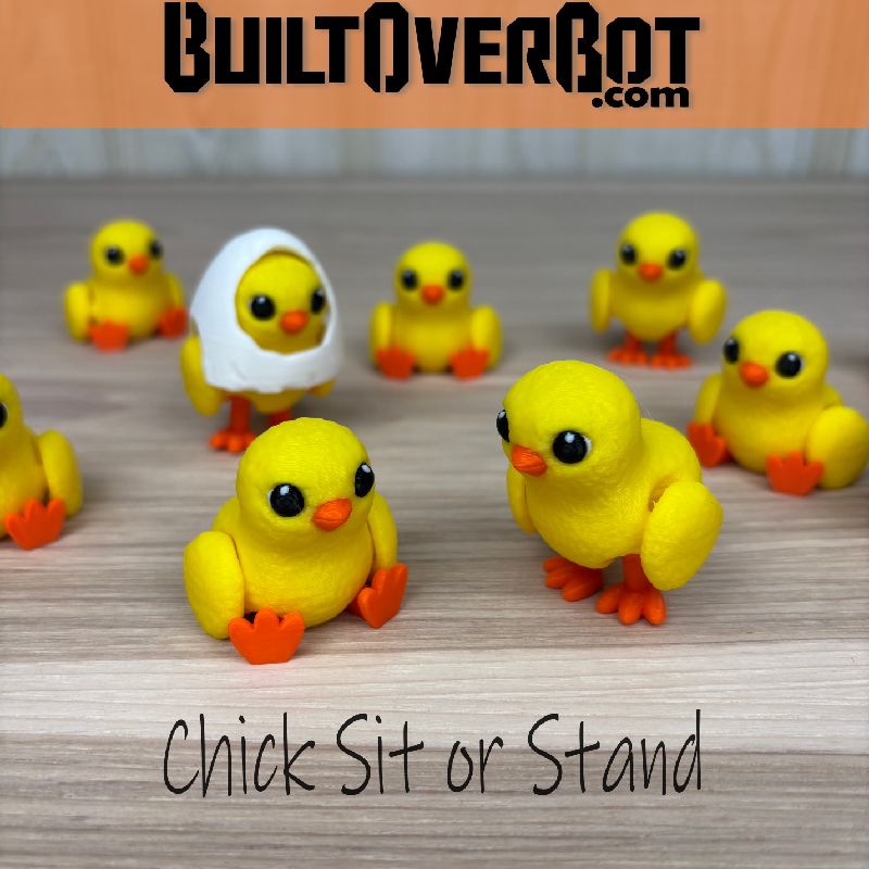 Baby Chick Sit or Stand by Built_Over_Bot | Download STL model ...