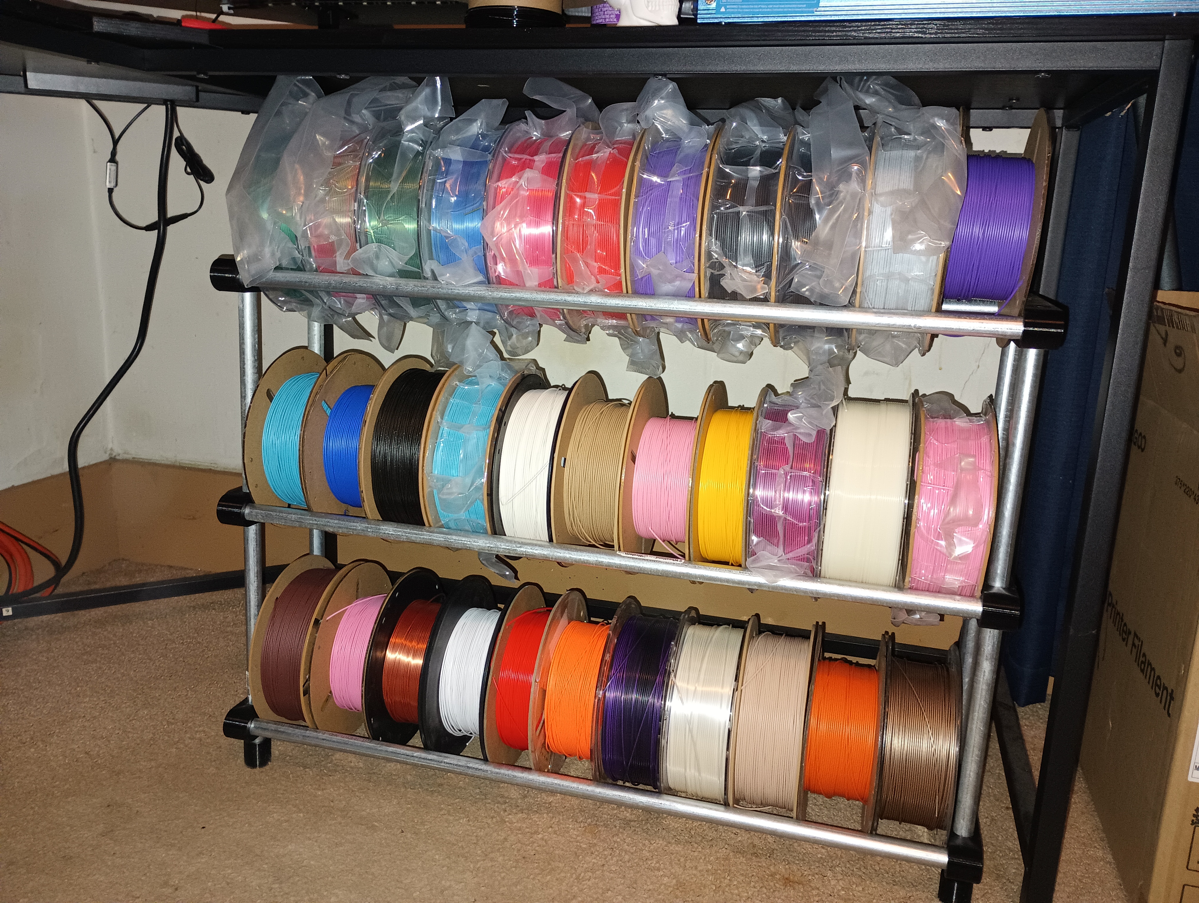 Modular Filament Rack 1/2 EMT conduit