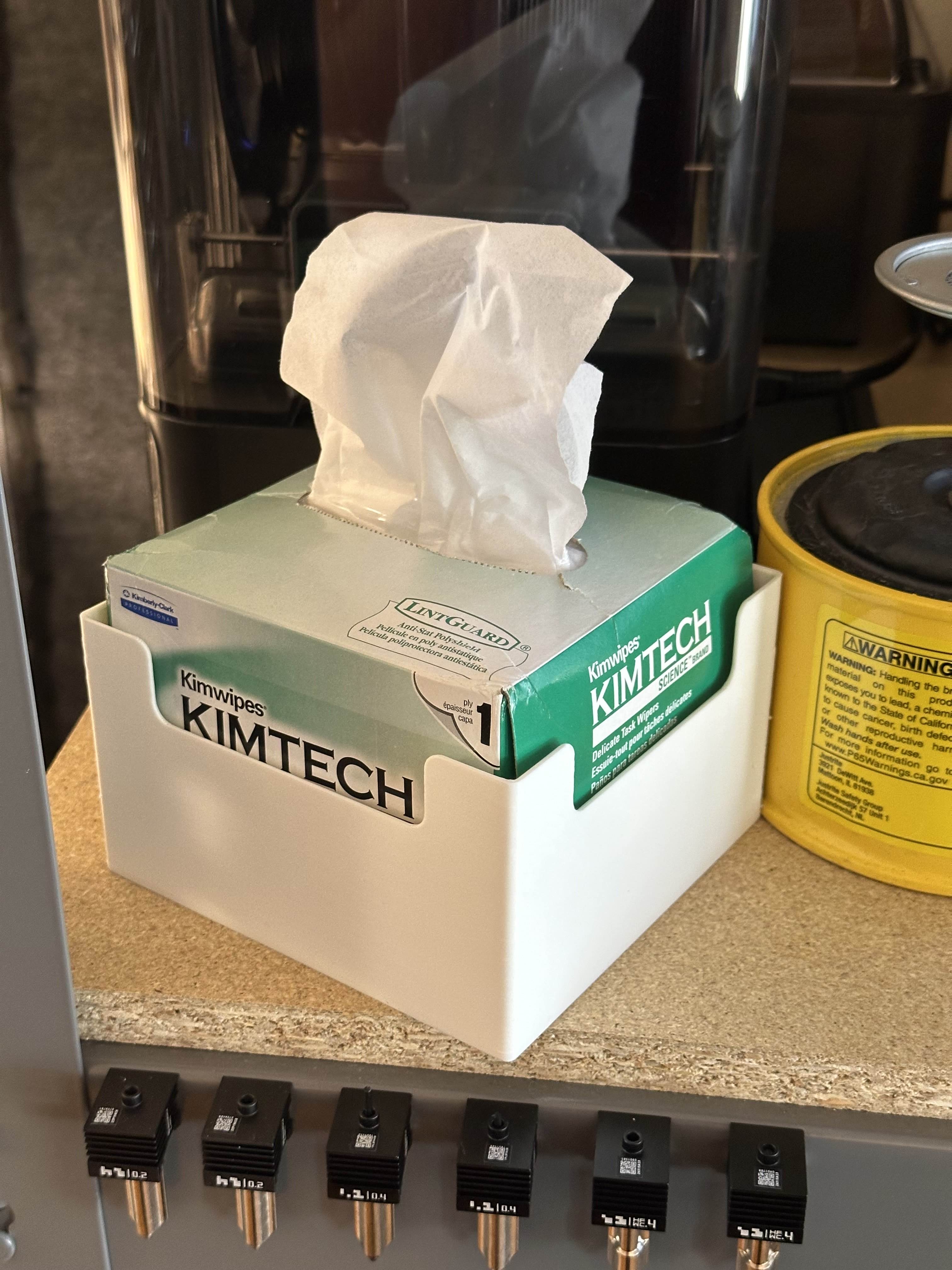 Kimwipe Push-Up Dispenser Box (with Optional Gridfinity Base)