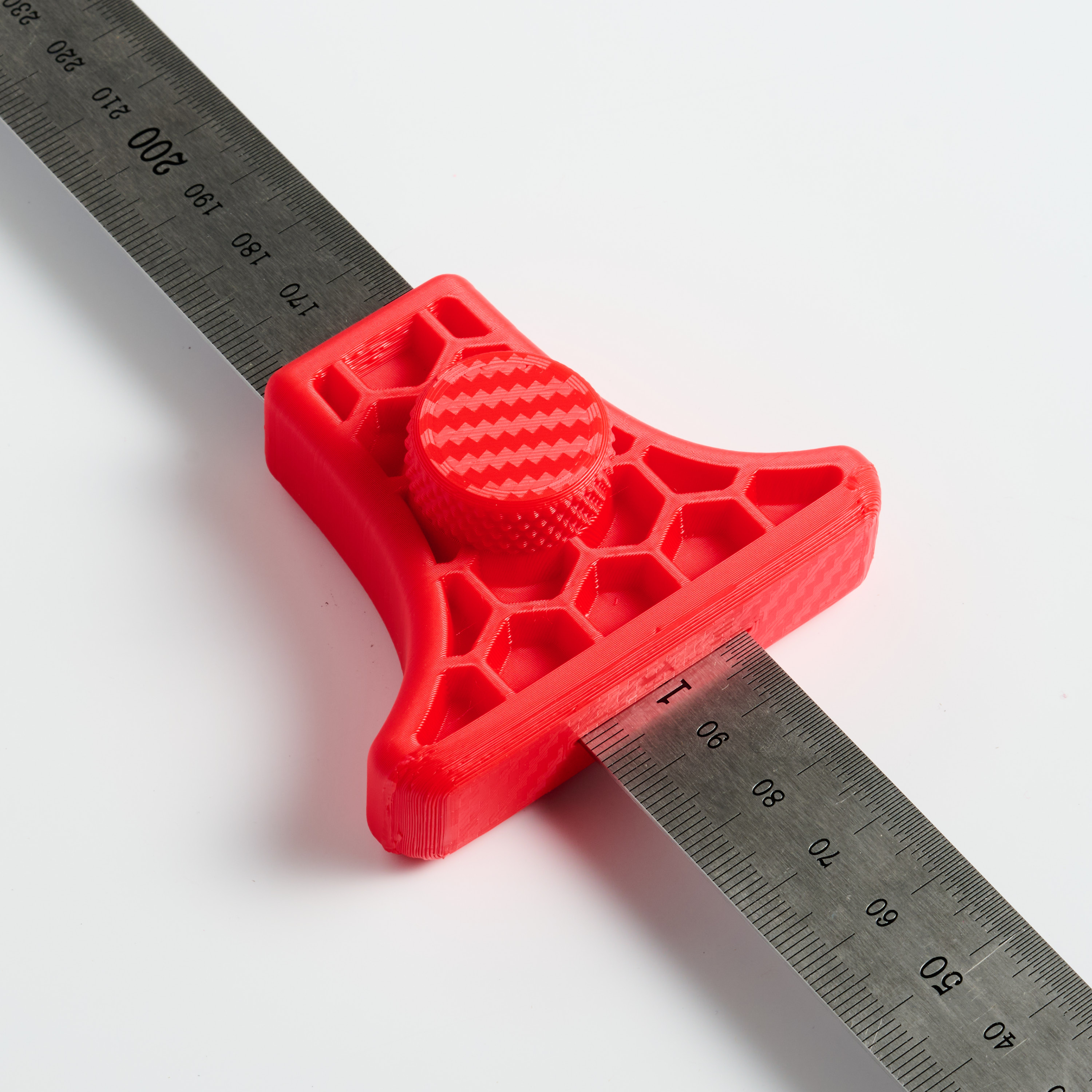 Guide / stop for Steel ruler - parallel lining