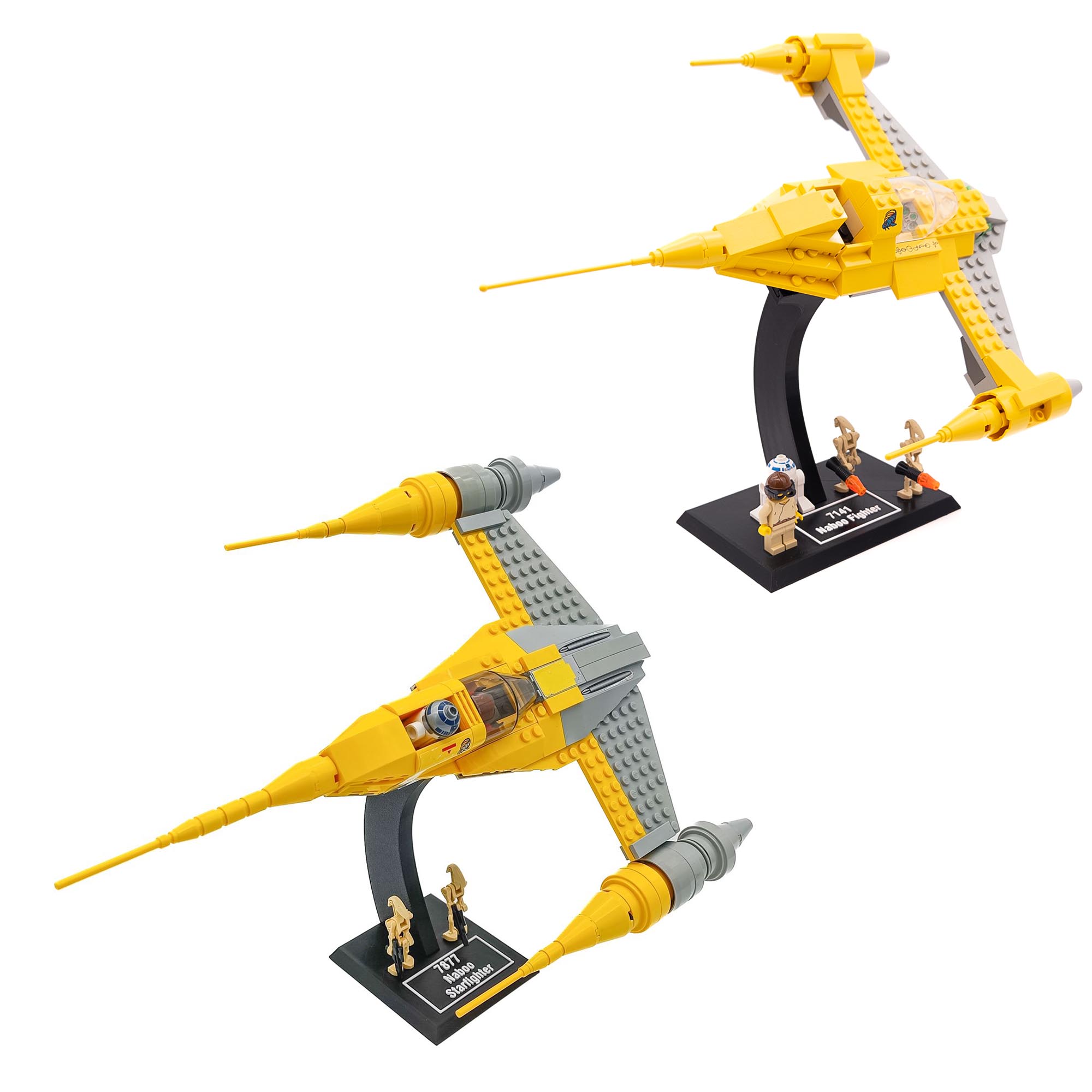 Display Stand for LEGO Star Wars Naboo Starfighter N-1 | 7877 / 75092 / 7660 / 7141