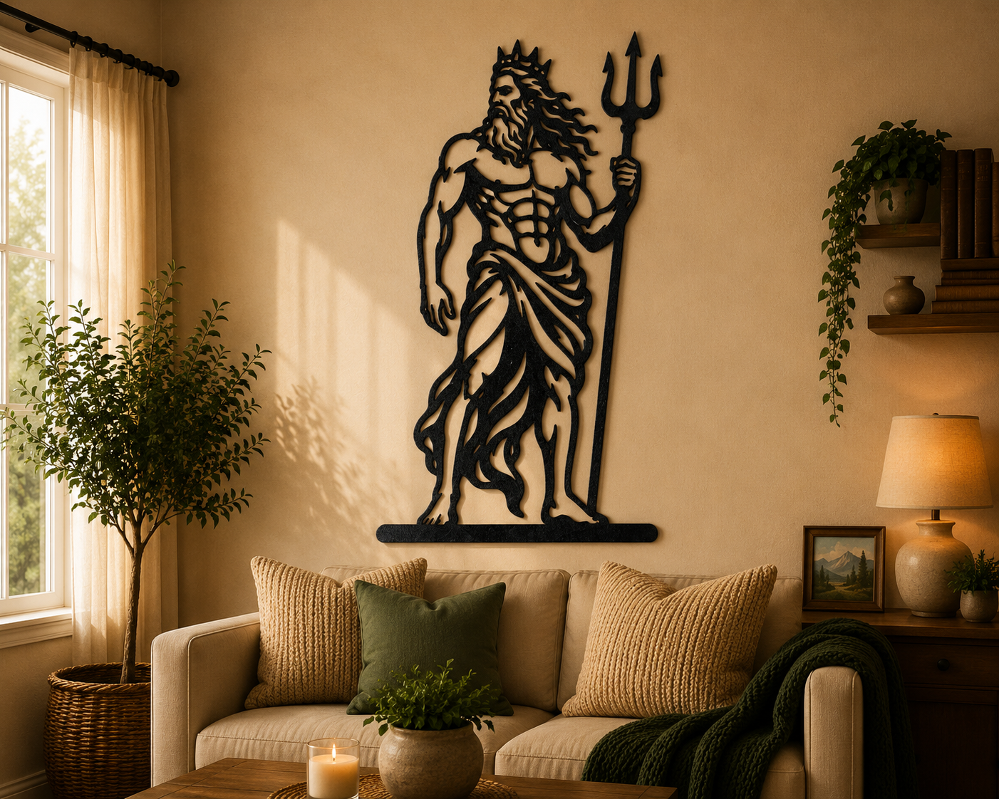 Poseidon Greek God 2D Wall Art