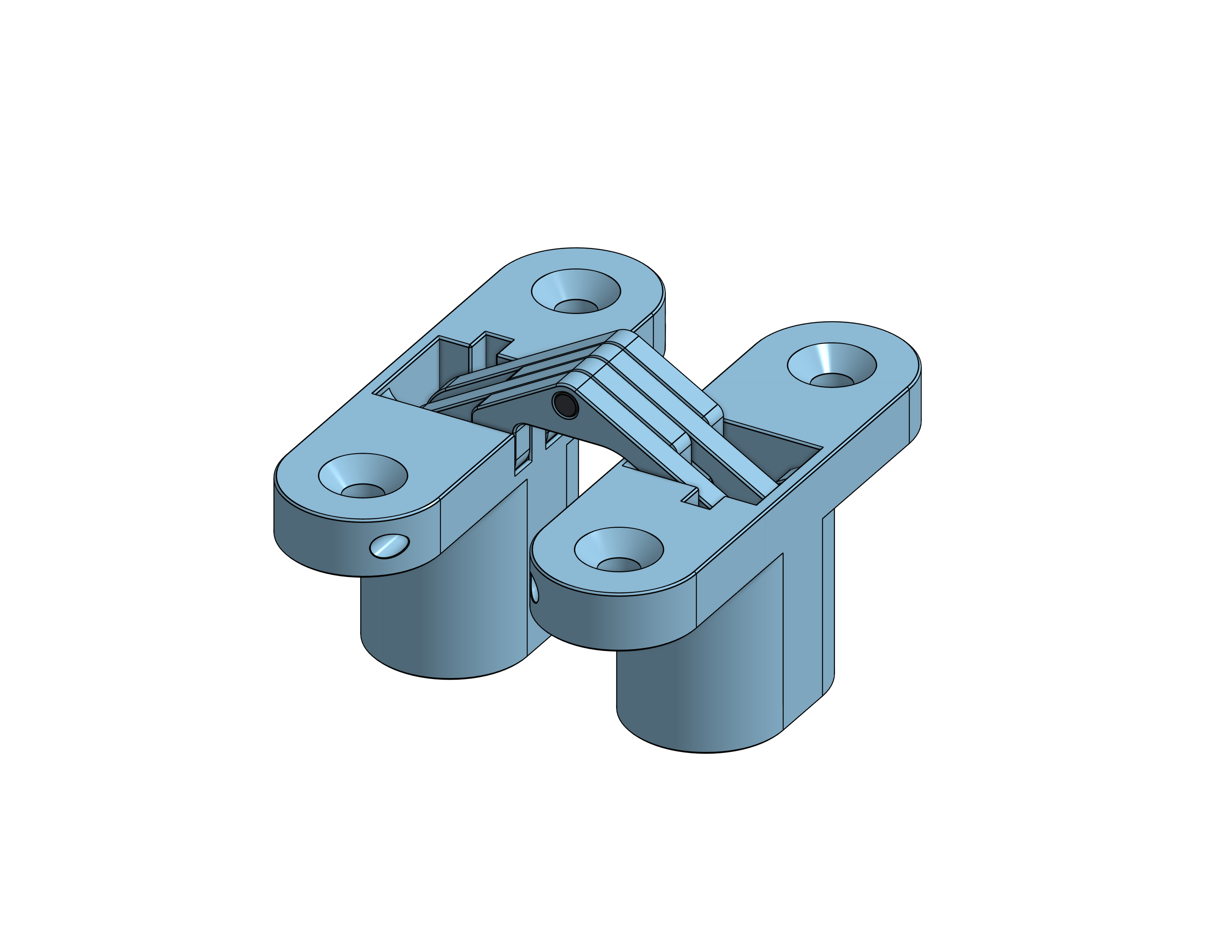 Miniatura 3 do modelo 3D 180° Stealth Concealed Hinge