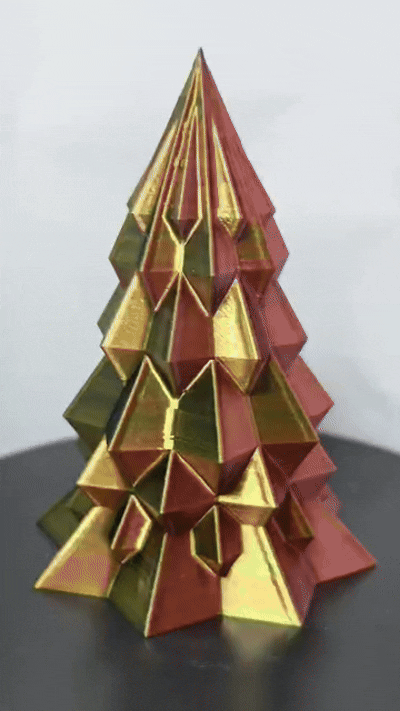 Moderner Geometrischer Weihnachtsbaum / Christbaum sehr einfach zu Drucken (print in place)