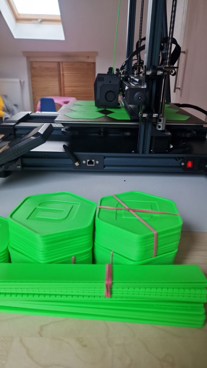 Hexagon Coaster with Raised Margins (Bevel)