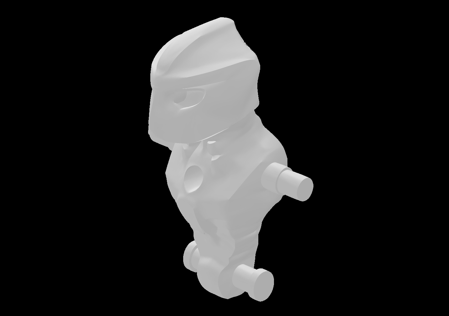 Lego Compatible (62723.dat) Torso/Head Martian with Chest Hole Alien Commander