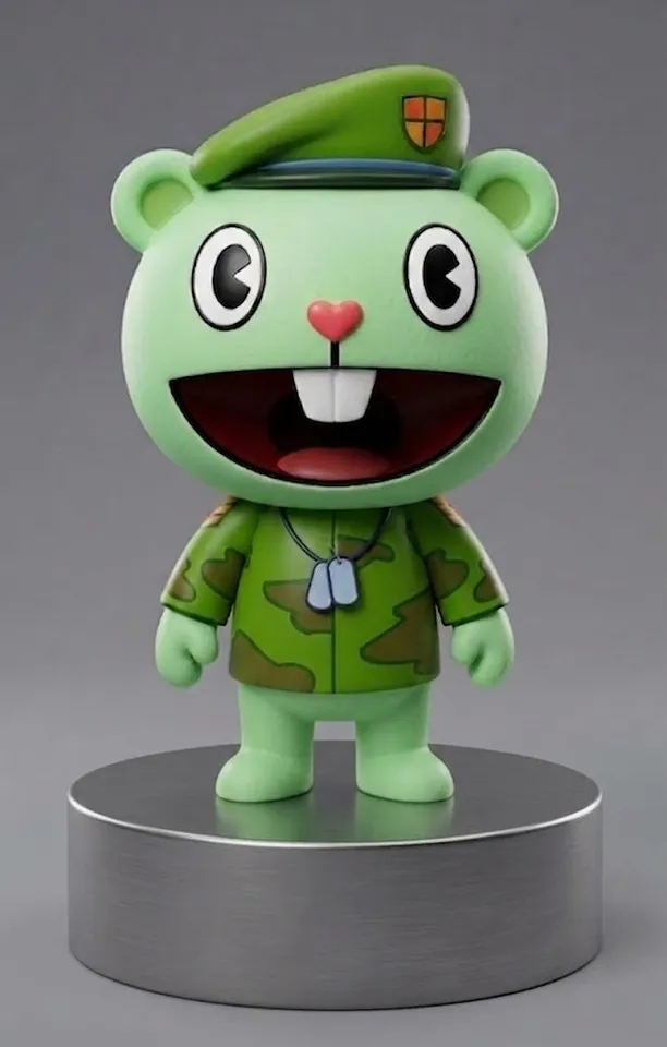 Happy Tree Friends Flippy 限定フィギュア Happy Tree Friends | Flippy & Flippy – The Duality Set by Ezequiel