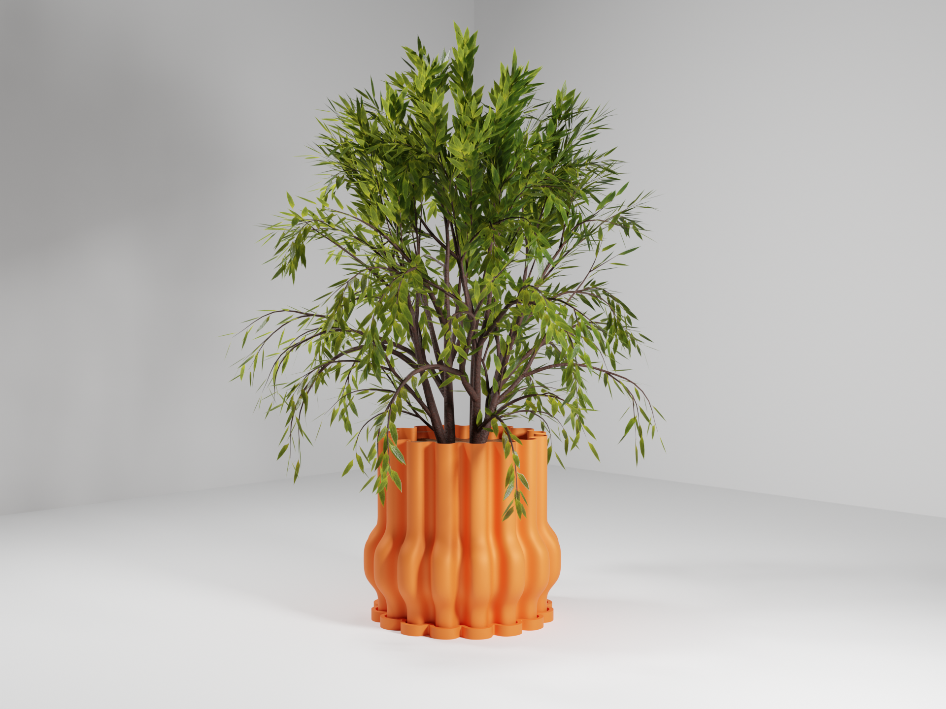 Geowave Planter – Modern Faceted Pot with Snap Base