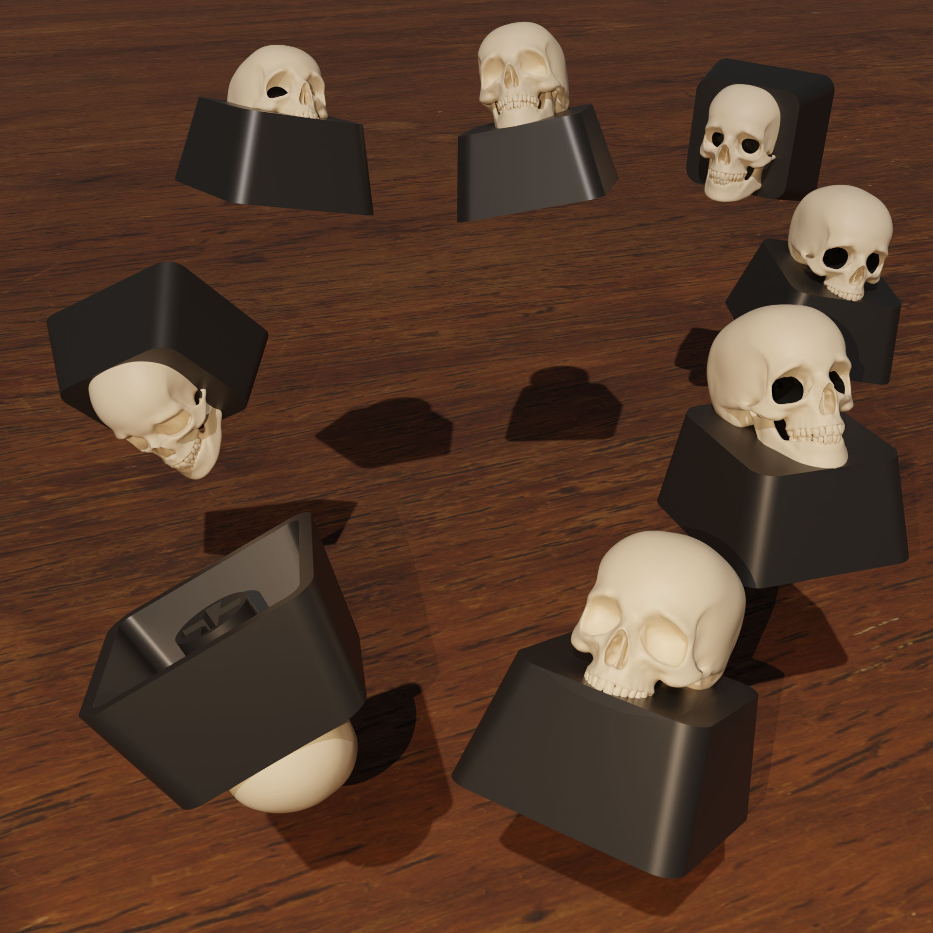 Miniatura 3 do modelo 3D Skull Keycaps