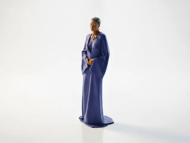 Gown Lady Elegant Female Figurine 3D Printable