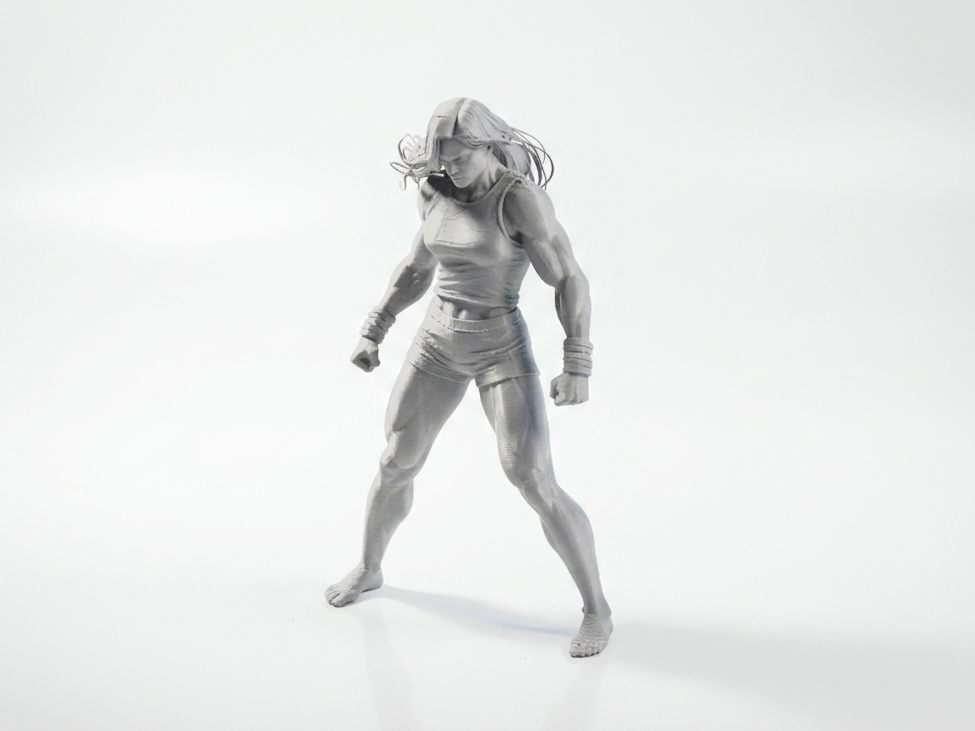 Angry Lady Figurine Female Character 3D Printable