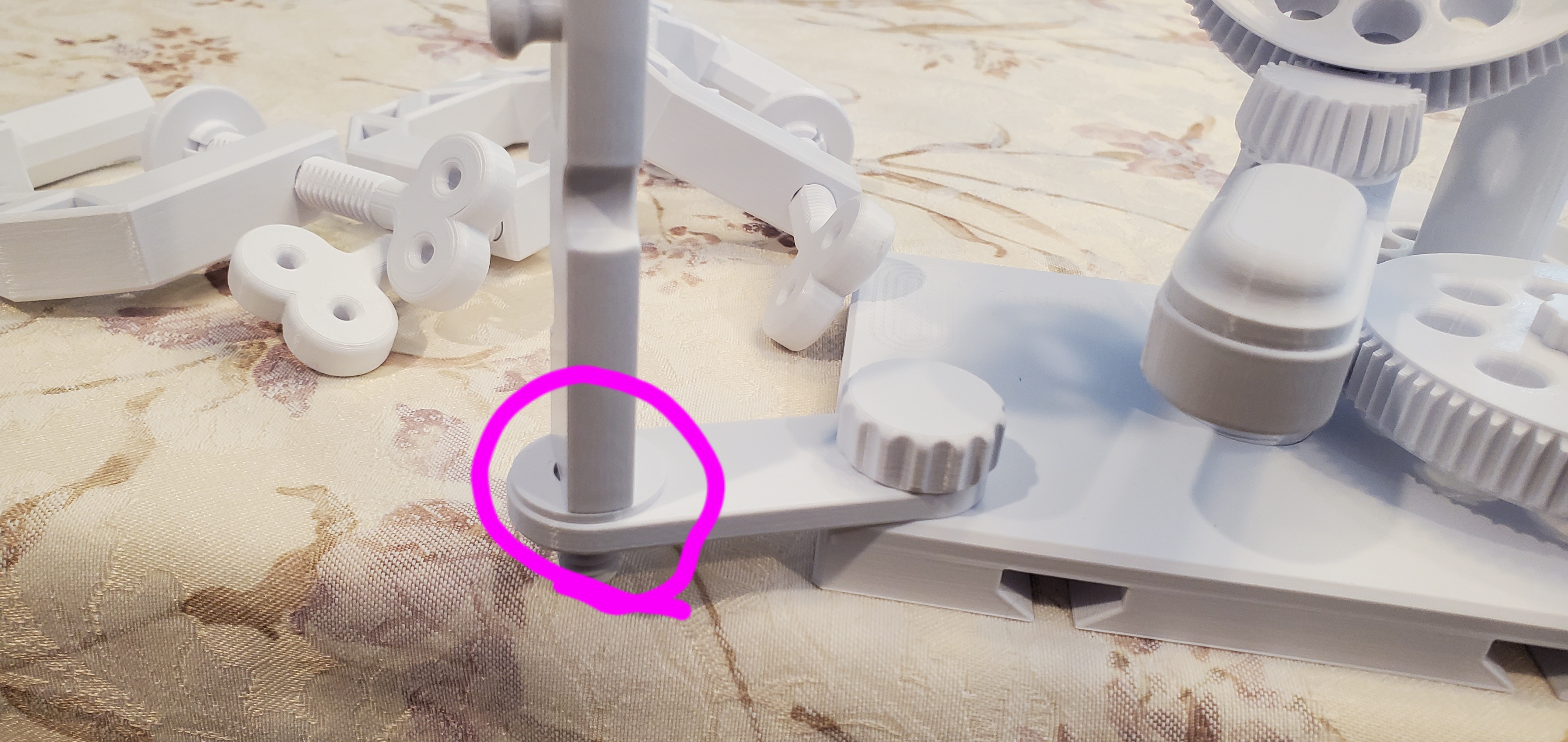Yarn Winder outrigger washer