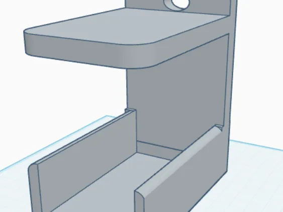 Phone charger with tray underneath