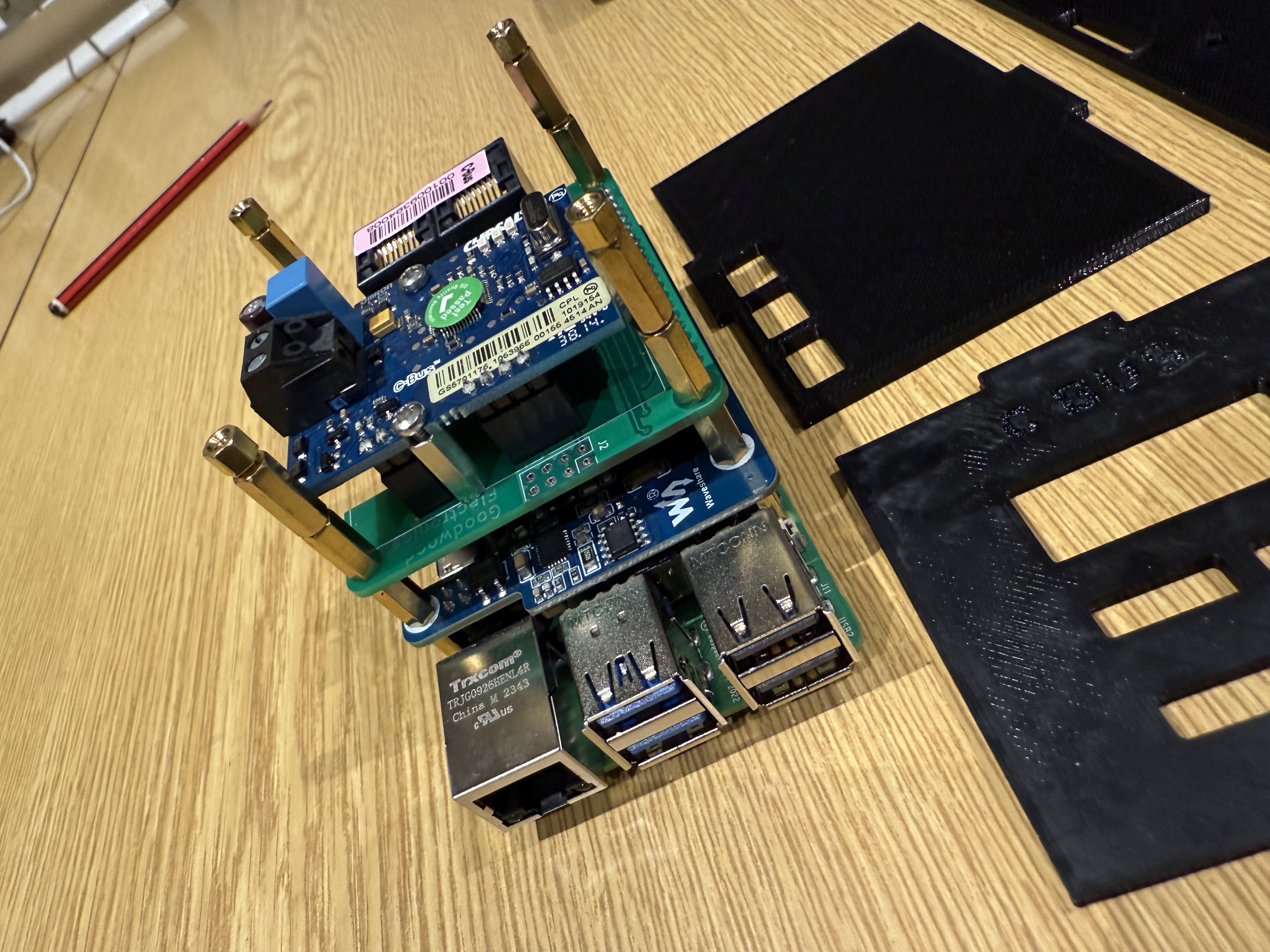 PI5 Case for POE Board and C-Bus Board  with ventilation holes