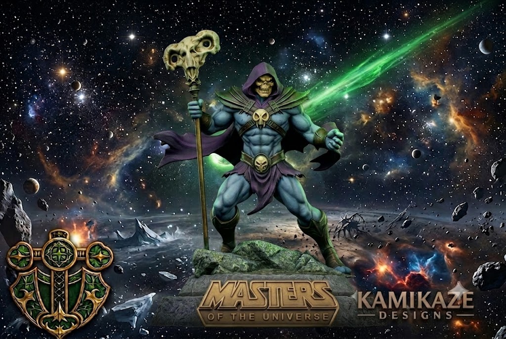 Skeletor Inspired Statue