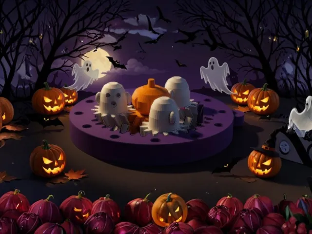 Dancing Ghosts Fidget Keychain