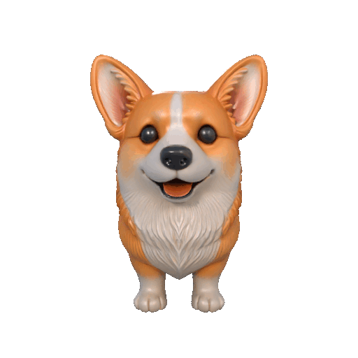 Pembroke Welsh Corgi Figurine – 3D Printable Cute Dog Model