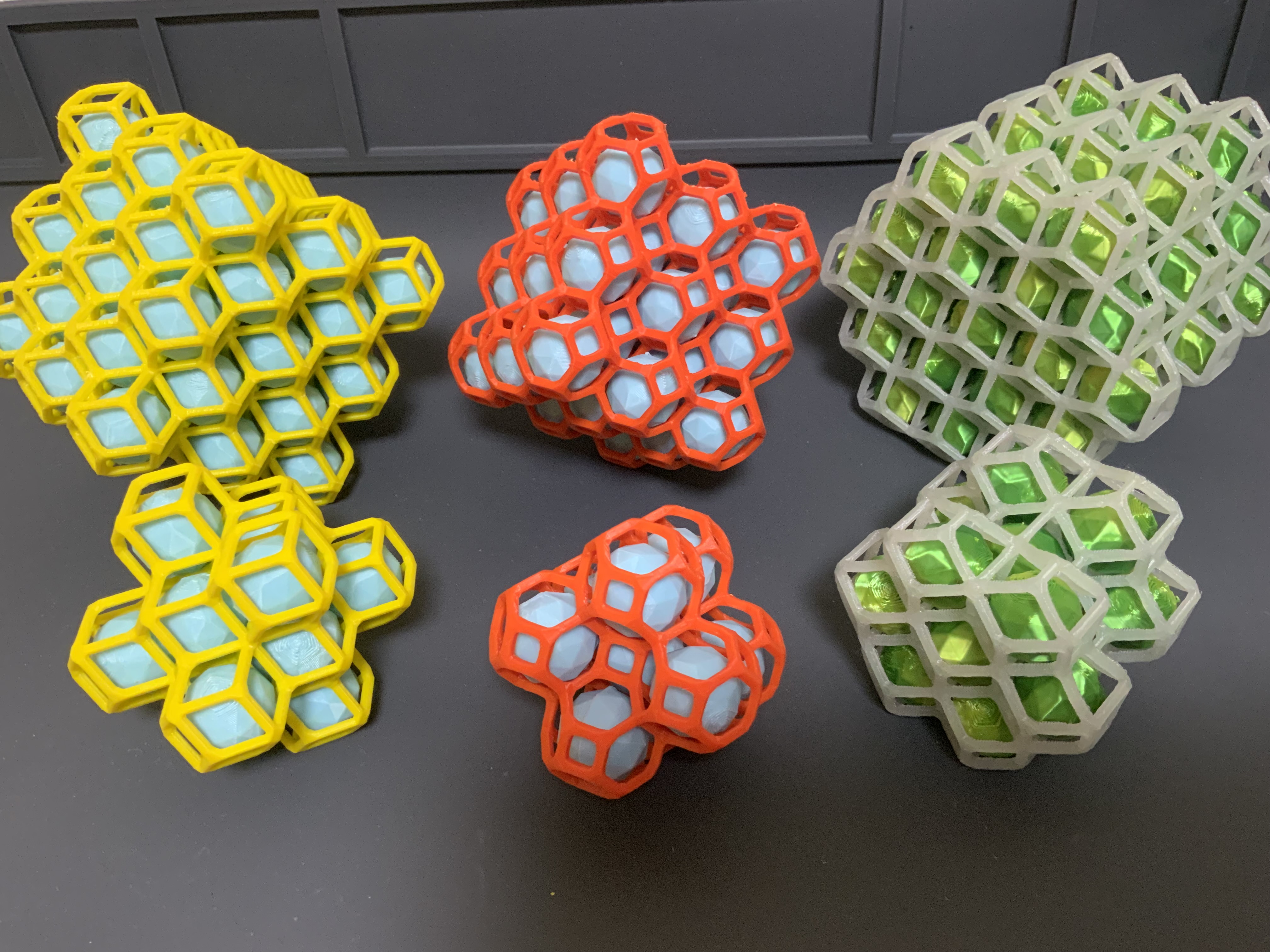 3d Voronoi lattice of crystal system - Crystallography - Body-centered cubic, Face-centered cubic, Hexagonal