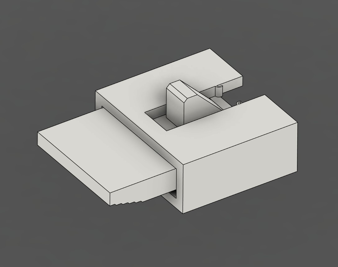 Sliding latch with variable engagement height