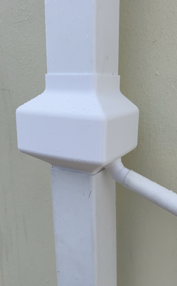 Rain Diverter - Square gutter to 21mm pipe