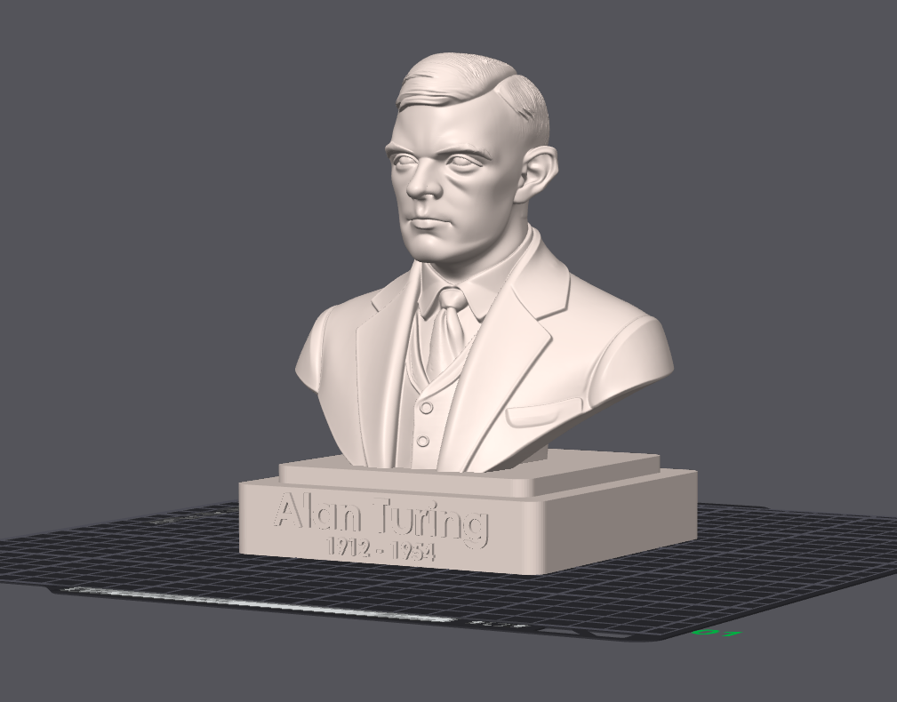 Alan Turing with Nameplate