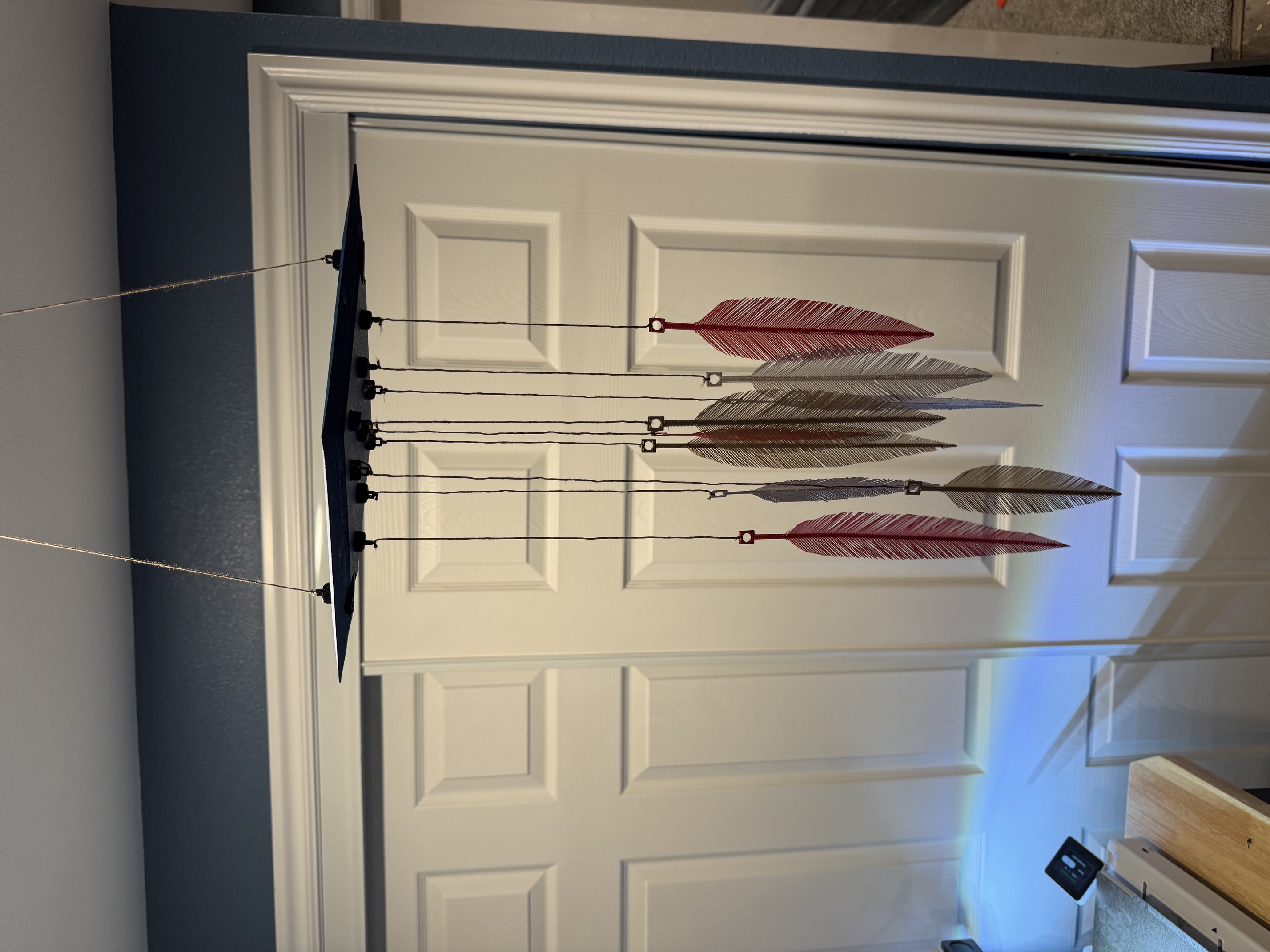 Kinetic Wind Sculpture: Feathers
